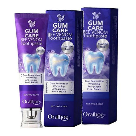 1-3X Biegift Tannkrem for Gjenoppretting av Tannkjøtt, Lilla Tannblekingskrem for Sensitive Tenner, Anti-plakk - Frisk Pust - 100g