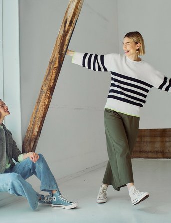 FREE/QUENT Fqcount-Pants - Khaki green - S