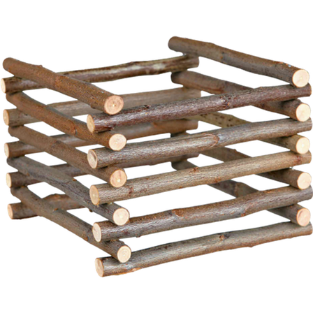 Trixie - Natural Living Stående høystativ Brun 15 x 11 x 15 cm - Smådyr - Matplass og vannflasker - Høyhekker og fôrholdere - ZOO.no