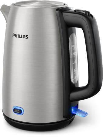 Philips Viva Collection HD9353/90 Wasserkocher 1,7 l 2060 W Schwarz, Edelstahl