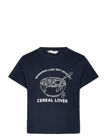 Short-Sleeved Printed T-Shirt Black Mango