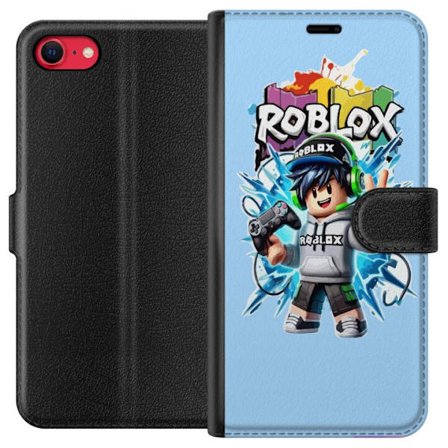 Yhteensopiva Lompakkokotelo Apple Apple iPhone 7 Värikäs Roblox-hahmo, jossa ohjain ja energinen splash art -suunnittelu, täydellinen lastenhuoneis