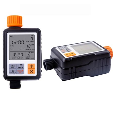 Vandingstimer Digital Programmerbar Havevandhane Hanehane Sprinkler Timer Irrigation /Børnesikringstilstand/Automatisk Manuel Tilstand/Regnforsinkelse