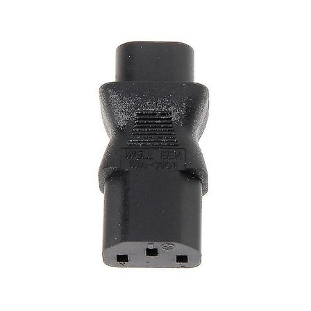 IEC 320 C13 3-polet hunn til C8 2-polet hann strømkontakt adapter