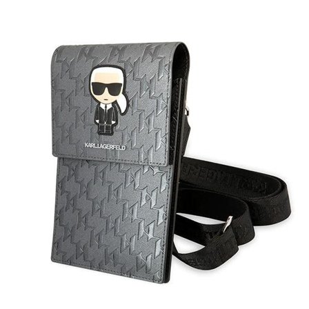 Karl Lagerfeld Ikonik Karl Monogram Patch laukku - hopea