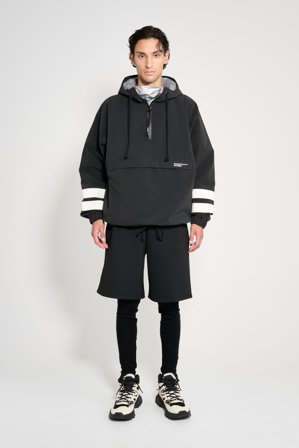 Forsa Stripe Anorak Black