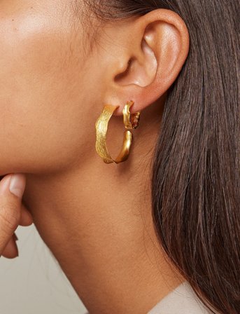 Enamel Copenhagen Ane Large Hoops - Gold - ONE SIZE