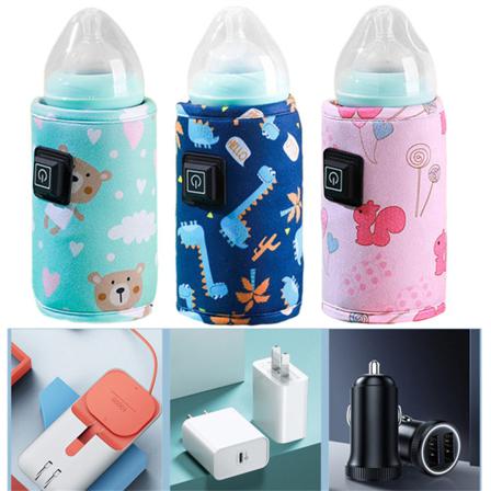 Usb Tecknad Nappflaskvärmare Cover Baby
