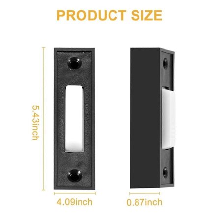 2 st Universal Garagedörröppnare Strömbrytare 41a4166 Knapp Svart Finish Med Vit