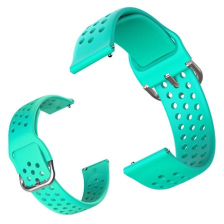 Silicone Watchband for Amazfit Youth and Huawei Watch GT 2 42mm - Cyan