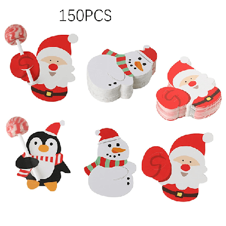 Julemand Lollipop Papir Kort, Julefest Lollipop Klip, DIY