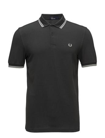 Twin Tipped Fp Shirt Polos Short-sleeved Musta Fred Perry