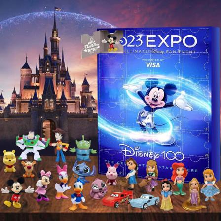 Jul Adventskalender Tecknad Stitch Anime Figur Juguetes Adventsöverraskning Leksaker för barn 2024 Navidad Present Style 15