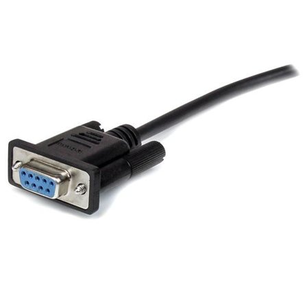 StarTech 0.5m Black Straight Through DB9 RS232 Serial Cable - M/F - Seriellforlengelseskabel - DB-9 (hann) til DB-9 (hunn) - 50 cm - svart
