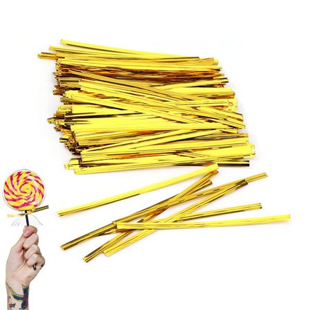 760 st Metalliska Twist Ties Återanvändbara Påsband Plast Bröd Twist Ties för Godispåsar, Snacks, Kakor, Festtillbehör