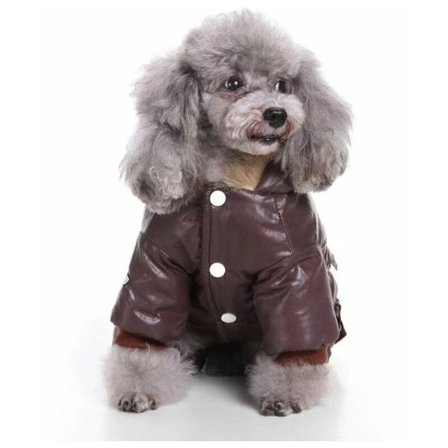 Hundetøj Hundetøj Dunjakke Flyverdragt Hundetøj Firebenet Tøj Flyverdragt Hundetøj Vintertøj (Brun L)