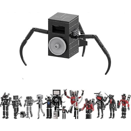 104 st Skibdi Toalett Spel Actionfigur Byggklossar Set Toalett Leksaker Högtalare Man Kamera Man TV Man Spel Modell Leksaker[YATOY]