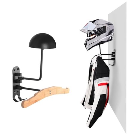 Kypäräteline, Pyörivä metallinen kypäräteline seinäkiinnitys