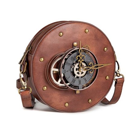 Crossbody-veske, vintage skinnveske, steampunk crossbody-veske, skulderveske, lolita gotiske klesstilbehør for kvinner