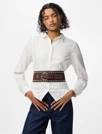 Pieces Pcolina Belt D2D Fsy - Brown - 80