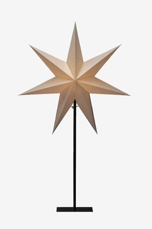 Konstsmide - Papirstjerne metallfot høyde 80 cm - Grå - Adventsstaker - Fra Homeroom