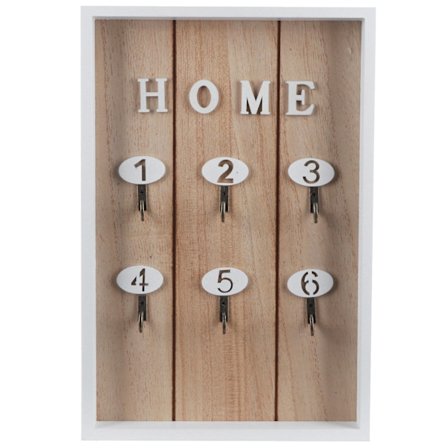 Veggmontert Nøkkelholder Tre Nøkkelorganisator Henger Dekorativ Nøkkeloppheng Holder Dekor (D)