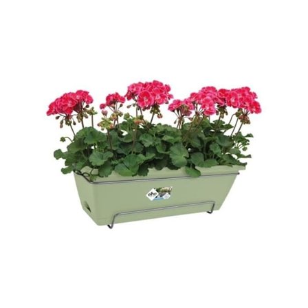 Elho Barcelona Balkong Allin1 50 - Grön - L 50 x B 28 x H 19 cm - Utomhusbalkong - 100% återvunnen