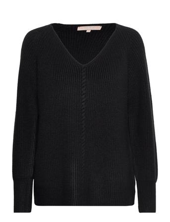 Srsanne Long V-Neck Knit Villapaita Musta Soft Rebels