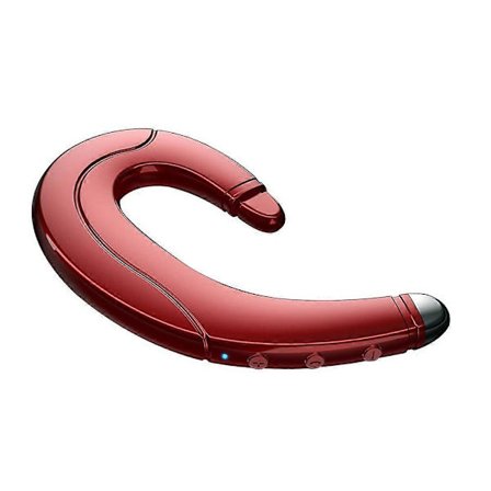 Bluetooth Headset Trådlöst Icke-In-Ear Öronmonterade Enkelöronsheadset - Röd