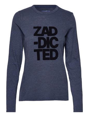 Willy Zaddicted T-shirts & Tops Long-sleeved Navy Zadig & Voltaire