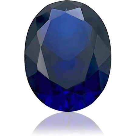 Royal Blue Oval Løs Syntetisk Safir Sten Korund Ædelsten Slebet Facetteret (1.5cts-13.5cts, 1 stk)