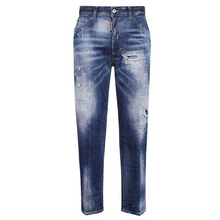 Dsquared2 Distressed-Effect Denim Jeans Blå, Dame, Størrelse: 2XS