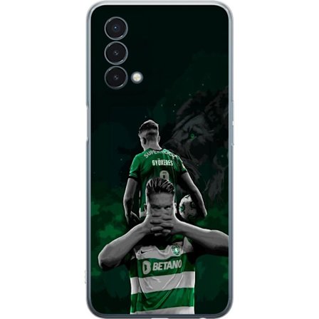 Yhteensopiva Puhelinkuori OnePlus Nord N200 5G Neonmotiivi, jossa teksti "Gaming is in my DNA" sinisenä ja punaisena tiiliseinällä, jossa loistava DNA