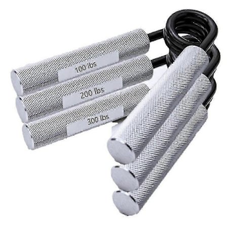 Metal Håndgreb Træningssæt med 3 (100lb, 200lb, 300lb) til Håndleds- og Underarmsstyrketræning [DB]