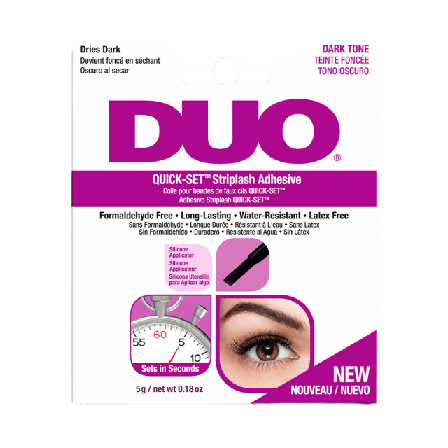 Ardell DUO Quick-Set Striplash Dark Franslim Lösögonfransar & färgning Dam Svart 5 G