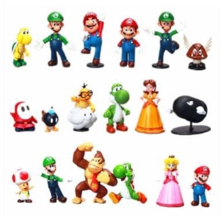 18 stk. Super Mario Bros Mario Wario Donkey Kong Waluigi