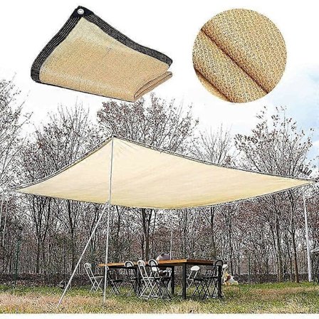 Skyggeduk Beige Rektangulær Skyggeseil 90% UV-bestandig Pustende og Motstandsdyktig Skyggeduk for Drivhus Pergola Hage Basseng 2mx3m(6.5x9.8ft) Cus