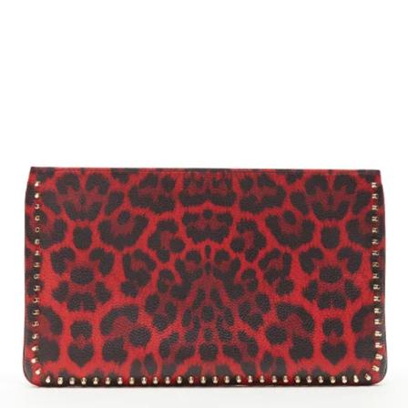 Christian Louboutin Pre-owned, Pre-owned Leather handbags Rood, Dames, Maat:ONE Size,leer,leopard