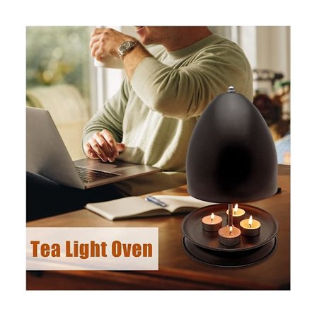 Fyrfadslys Ovn Til Opvarmning, Fyrfadslys Varmelegeme, Metal Lys Rumvarmer Soveværelse Kontor Camping