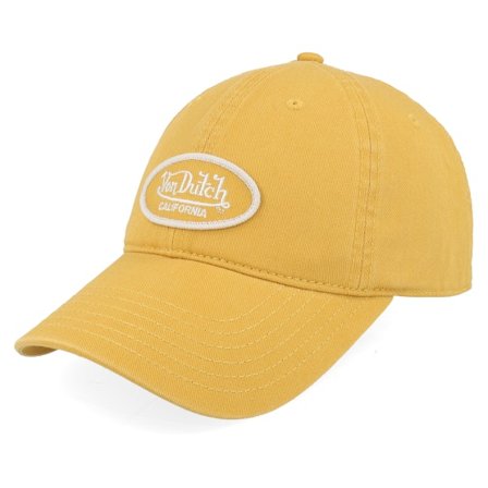 Von Dutch - Gul unconstructed Kasket - Oval Patch Yellow Dad Cap @ Hatstore
