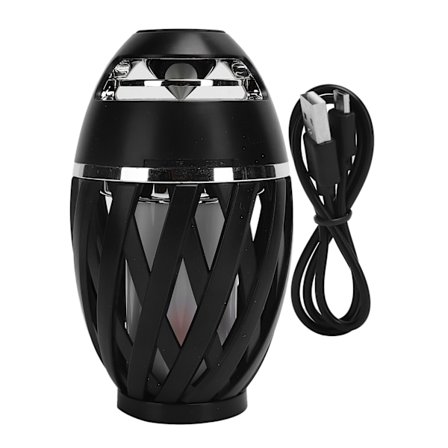 Bluetooth-høyttaler med LED-flammelys, bærbar høyttaler, fargerik stemningslampe