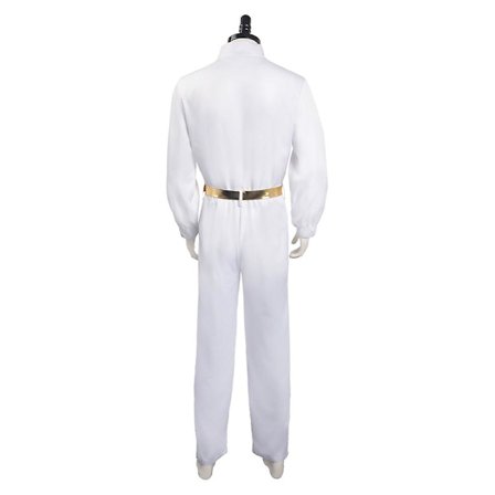 Movie Barbier Ken Cosplay Costume Men Jumpsuit Belt White Clothing Outfits For Adult Male Boy Halloween Carnival Role Play Suit -a
