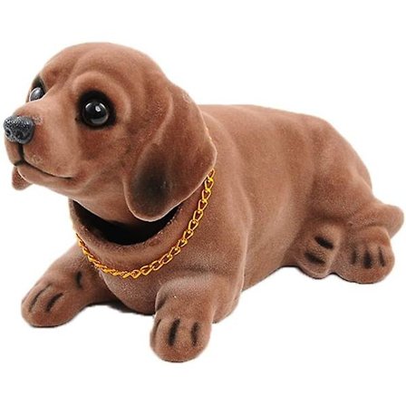 WABJTAMDashboard Hoved Hunde Nikkende Hoveder Bil Dashboard Hvalp Bil Dekoration (Gravhund)