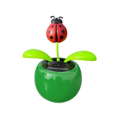 Solar Blomst Dekoration Figur Vippefigur Solar Figur Ornament Til Din Bil, Børnelegetøj (Grøn)