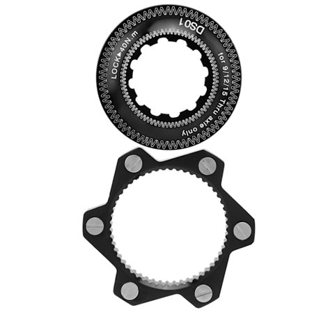 Bremsesenterlås Sykkel 6 Bolter Skive Rotor Adaptersett Sykkel Aluminiumlegering TilbehørSvart