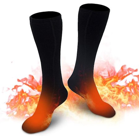 Oppvarmede Sokker Vinter Varme Bomull For Utendørs Sport