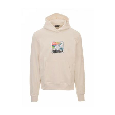 Diesel, Sweatshirts Hoodies Wit, Heren, Maat:M,elastaan