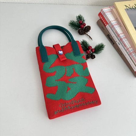 Stickad handväska Knot handledsväska 1 1