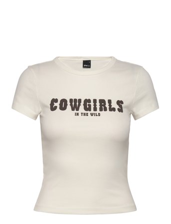 Gina Tricot Printed Tight Top - Yellow - S