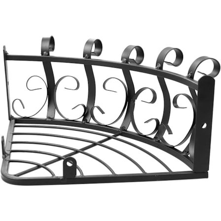 Metall blomkrukefäste, väggkonsol, räcke, blomkrukefäste, staket, blomkrukehängande korg, trädgård balkong